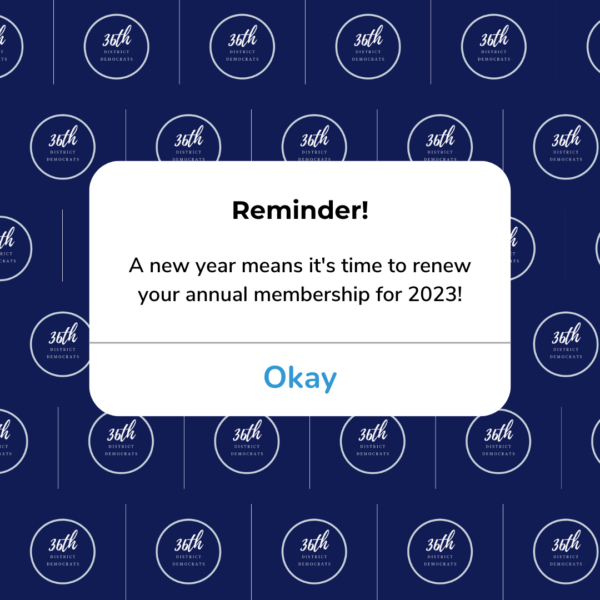 Reminder: A new year means it's time to renew your annual membership for 2023!