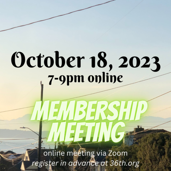 October 18 2023 7-9pm online Endorsement Meeting online meeting via Zoom register in advance at 36th.org